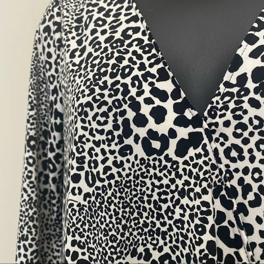 Michael Michael Kors Animal Print Wrap Blouse - Picture 3 of 5